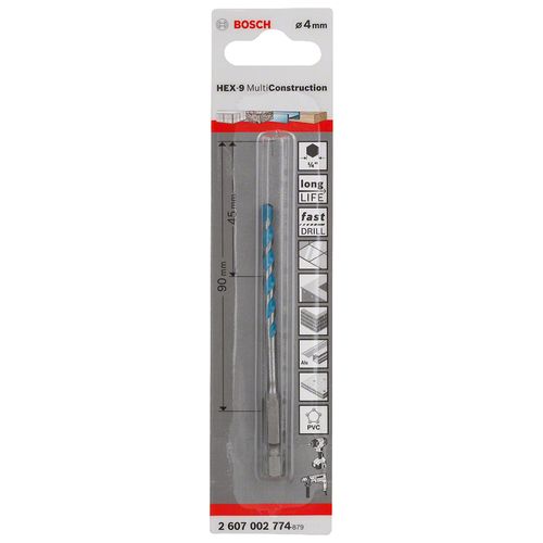 Broca Multiuso  EXPERT HEX-9 Multi Construction 4 x 90 mm Bosch