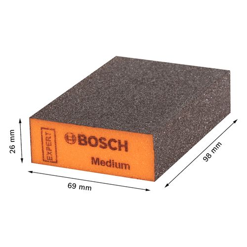 Esponja Abrasiva Expert S471 69x26x97mm Medium Bosch