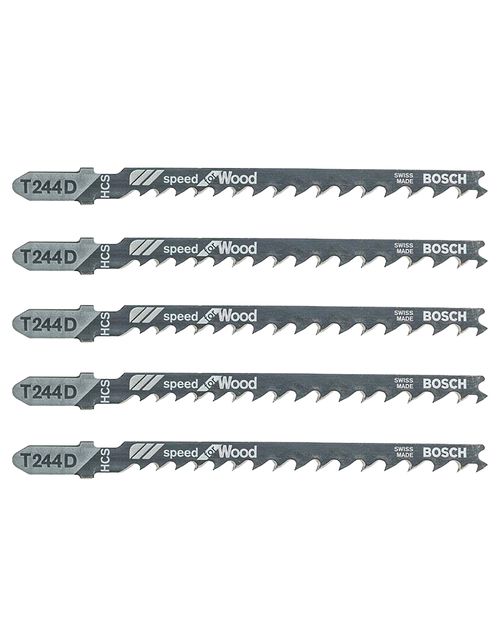 LÂMINA PARA SERRA TICO TICO MADEIRA T244D C/5 PEÇAS BOSCH