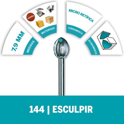 Escareador Para Esculpir Ponta Pera 7.9mm Dremel