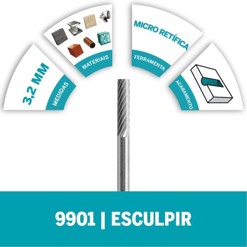 Escareador P/ Esculpir de Ponta Quadrada 3.2mm