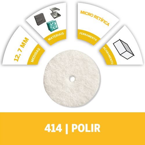 Disco de Feltro para Polir de 12.7mm