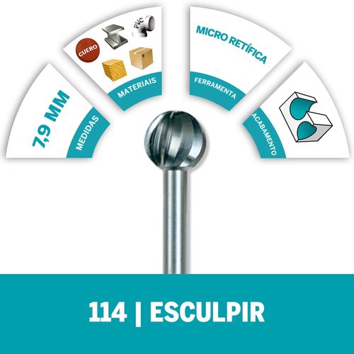 Escareador Para Esculpir Ponta Redonda 7.9mm