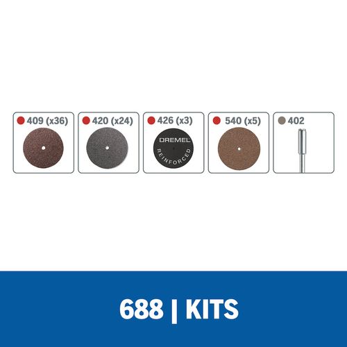 Kit Dremel com 69 Peças para Cortar 688 Bosch