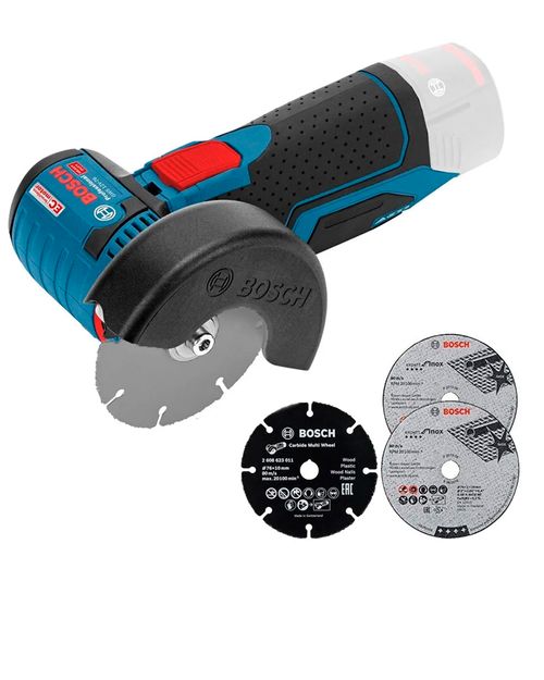 ESMERILHADEIRA ANGULAR A BATERIA 3" BOSCH GWS 12V-76 SEM BATERIA E CARREGADOR BOSCH