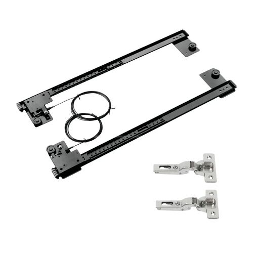 Kit para Porta Escamoteável 664mm Embutida 16-19mm + Dobradiças Hafele