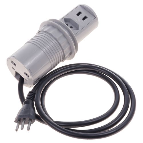 Torre Manual 20a 1 Tomadas 2 Usb Branca Qtmov