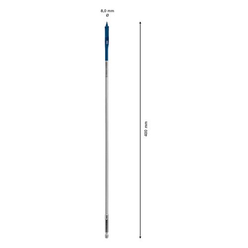 Broca Chata Encaixe Hexagonal Ø8mm X 400mm 1/4 Speed Bosch