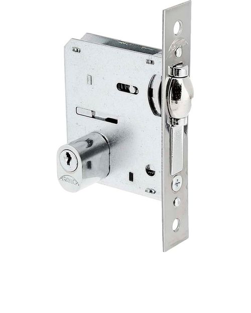 Fechadura Externa 45mm Rolete 4110 Inox Escovado Arouca