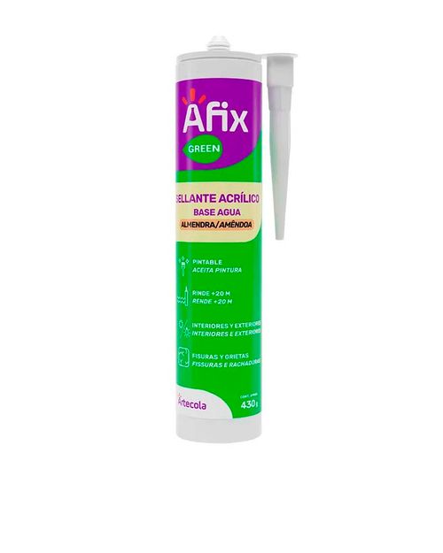 Selante Acrílico Base D' Água Amêndoa Afix 430g Artecola