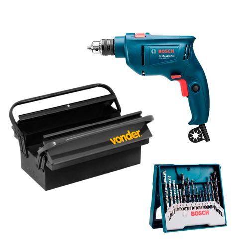 KIT FURADEIRA GSB 450W 127V COM MALETA + ACESSÓRIOS