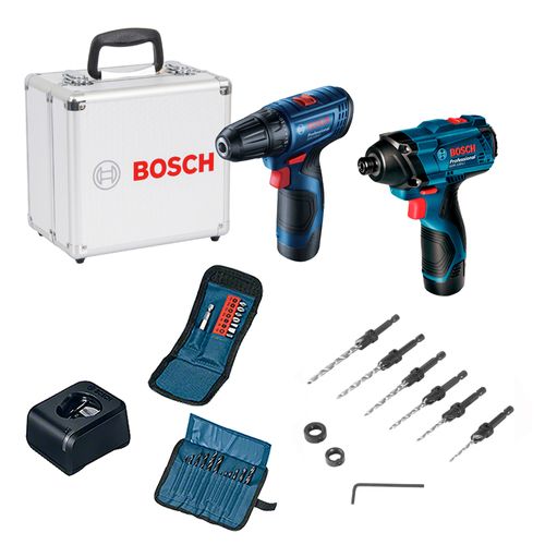 KIT PARAFUSADEIRA GSR COM CHAVE DE IMPACTO GDR + ACESSÓRIOS