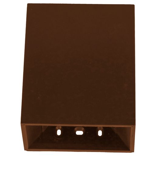Arandela Led Quadrado Facho Duplo Marrom 4w 3000k Branco Quente 3140 Gaya