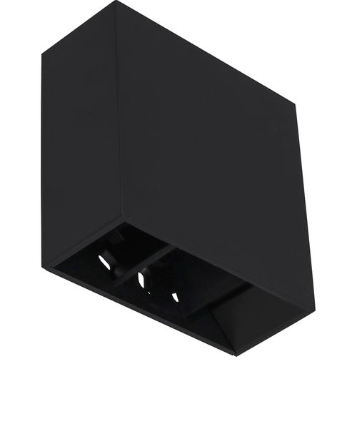 Arandela Led Quadrado Facho Duplo Preto 4w 3000k Branco Quente 9681 Gaya