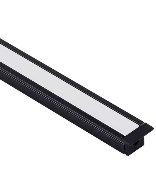 Perfil Led Baby de Embutir 3 Metros Preto 1274 Gaya