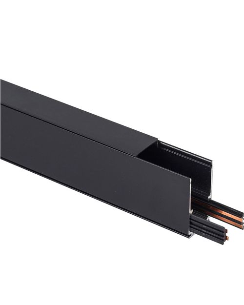 TRILHO ELETRIFICADO SOBREPOR MAG LINEAR PRETO 1 METRO COM ABA 1957 GAYA