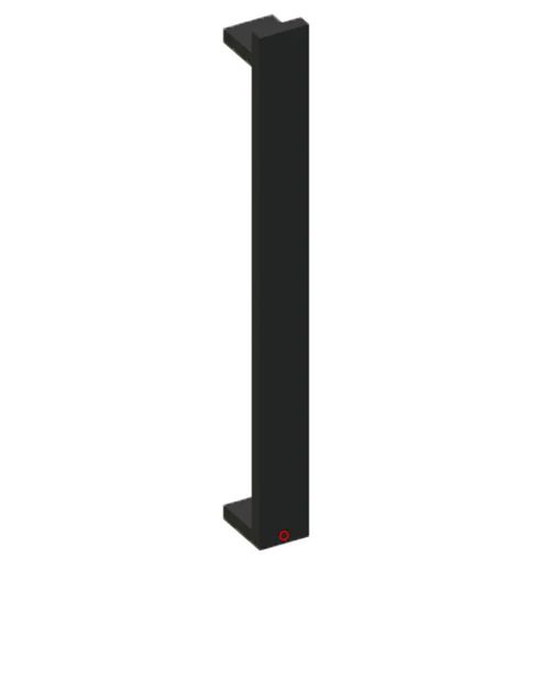 Toalheiro Térmico Jade Vertical Preto Fosco Metalworks