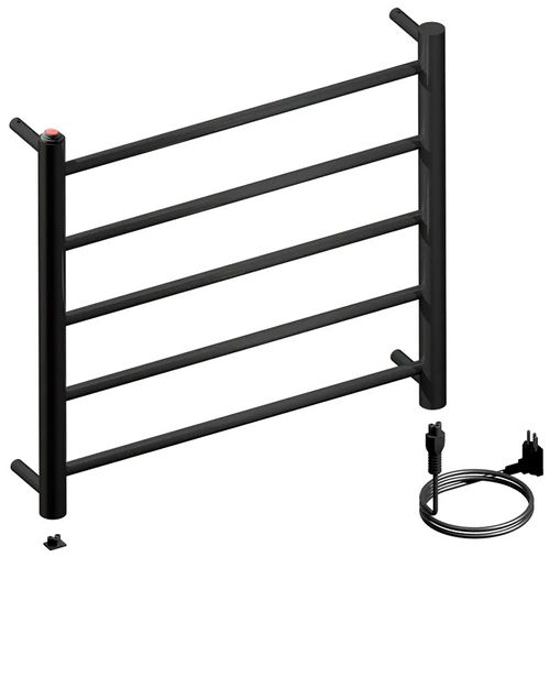 Toalheiro Térmico Ruby Bivolt Pequeno Preto Fosco Metalworks