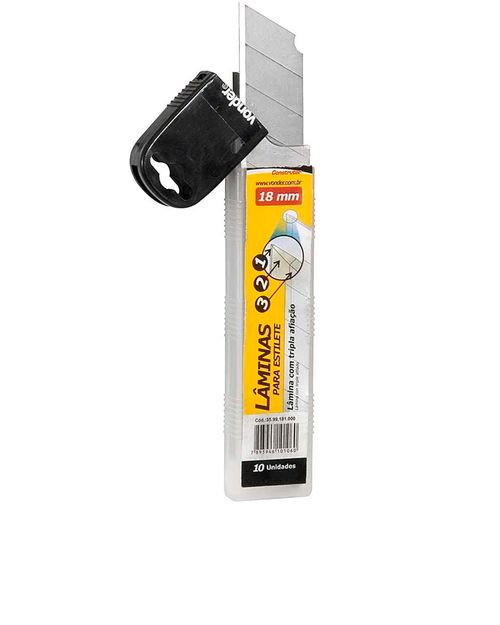 Jogo de Lâmina para Estilete 18mm 10 Peças Vonder