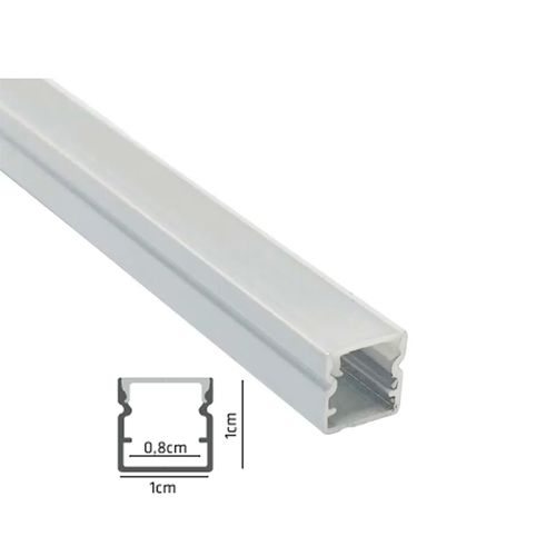 Perfil Led Baby de Sobrepor 3 Metros Prata 1269 Gaya