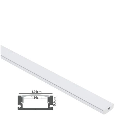 Perfil Led Slim de Sobrepor 3 Metros Branco 1220 Gaya