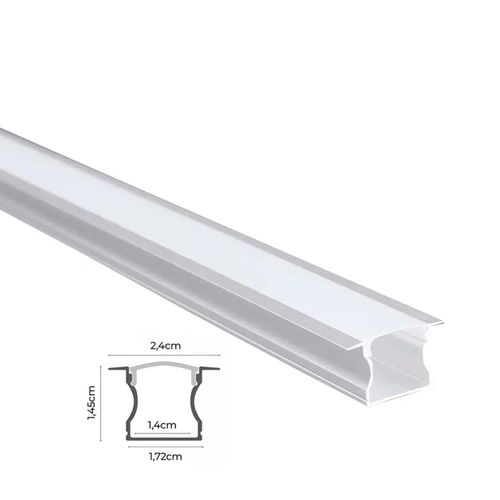 Perfil Led Pop de Embutir 3 Metros Branco 7384 Gaya