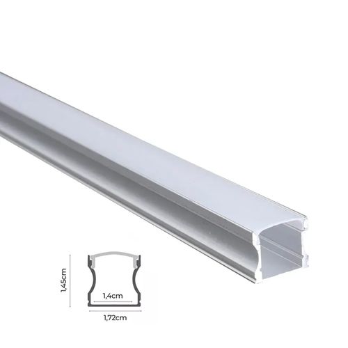 Perfil Led Pop de Sobrepor 3 Metros Prata 7372 Gaya