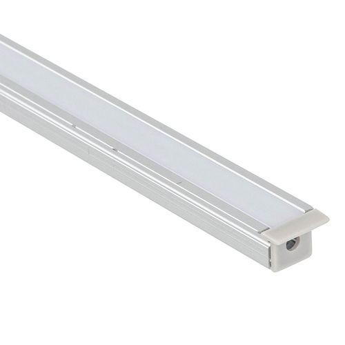 Perfil Led Baby de Embutir 3 Metros Prata 1268 Gaya