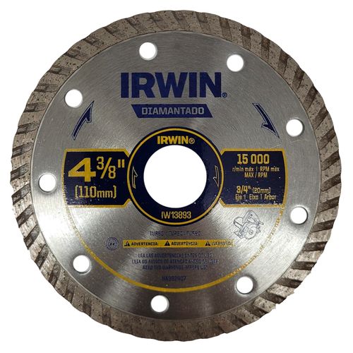 Disco Diamantado Turbo 110 x 20mm Irwin