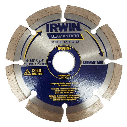 Disco Diamantado Segmentado Pr 110x20mm Irwin