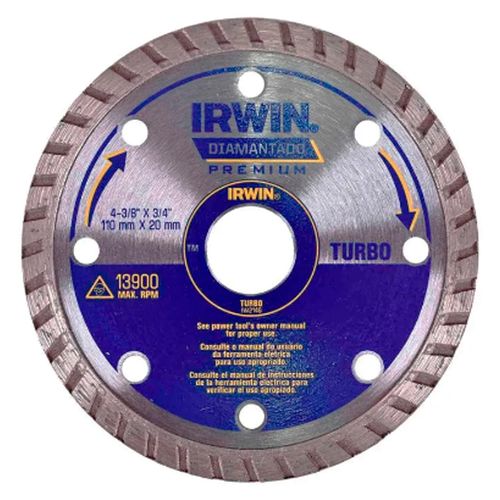 Disco Diamantado Turbo Pr 110x20mm Irwin