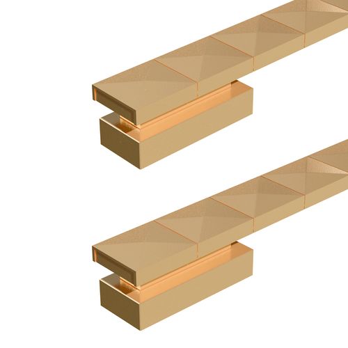 Puxador Home Duplo Classic 1500mm Dourado Matte Zen