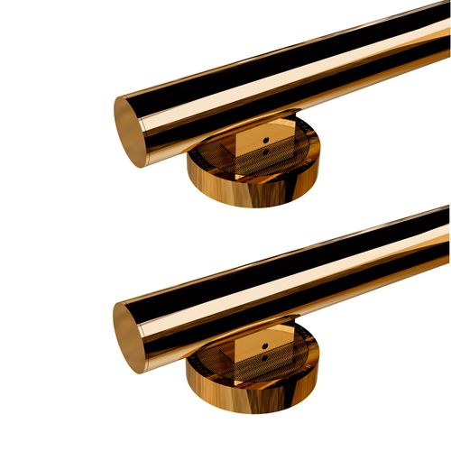 Puxador Duplo Luxury 600mm Gold Zen