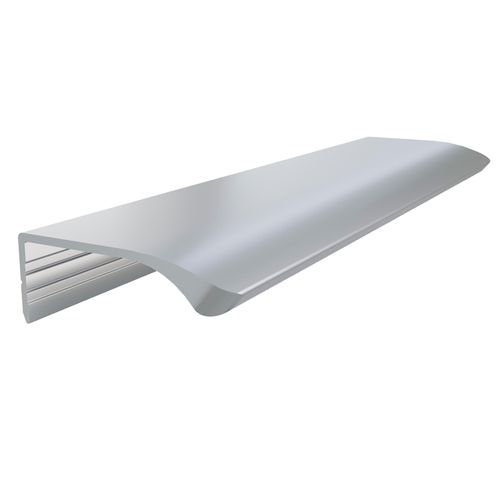 Puxador Luna Sobrepor Rm-414 100mm Alumínio Natural Rometal