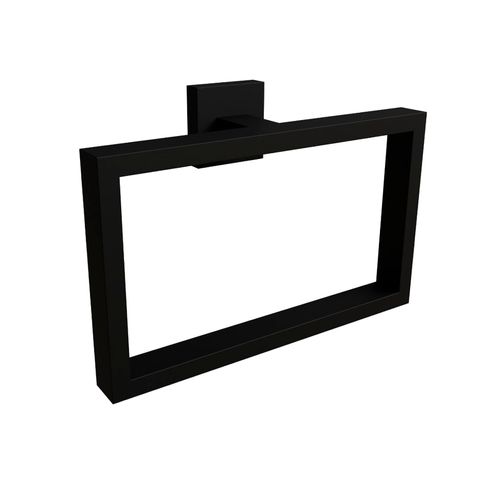Toalheiro Argola 220mm Eterna Preto Italy Line