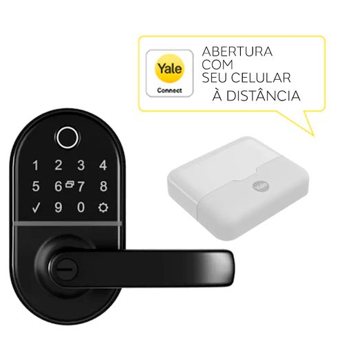 Combo Fechadura Digital Compact Trinco Reversível Yale