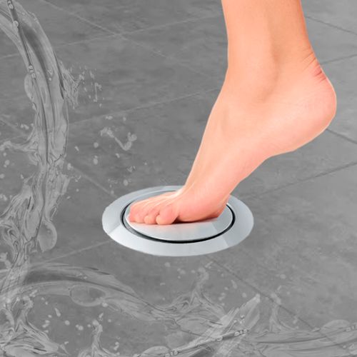 Ralo Sistema Click Redondo 10 X 10cm Inox Polido Flvx Hidro