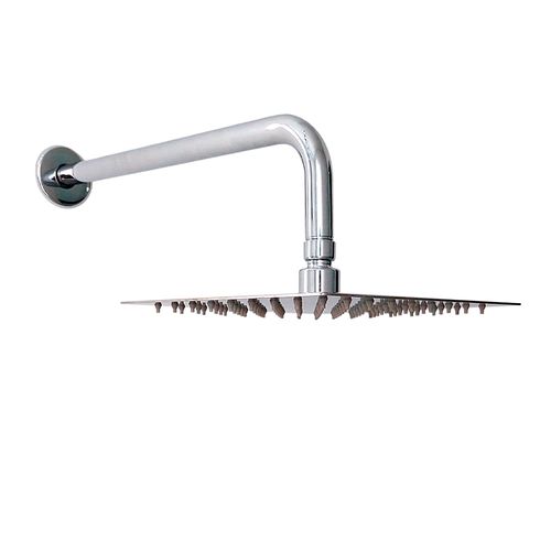 CHUVEIRO SLIM 200 X 200MM HASTE CURVADA CROMADO FLVX HIDRO