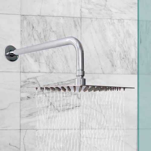 CHUVEIRO SLIM 200 X 200MM HASTE CURVADA CROMADO FLVX HIDRO