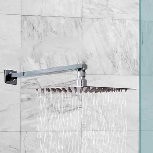 CHUVEIRO SLIM 200 X 200MM HASTE RETA CROMADO FLVX HIDRO