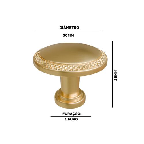 Puxador Ponto Ales Il-119 Dourado Fosco Italy Line