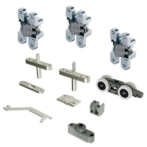 KIT PIVÔ ARTICOLATO 2 FOLHAS + DOBRADIÇAS INVISÍVEL SEM REGULAGEM ROMETAL