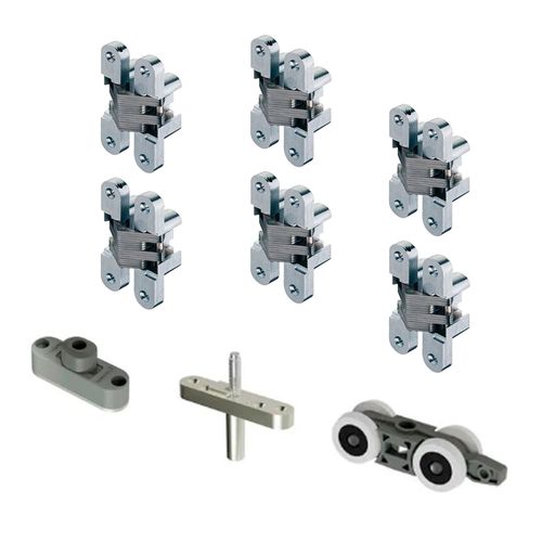 Kit Articolato Mais 2 Folhas + Dobradiças Invisível Sem Regulagem Rometal