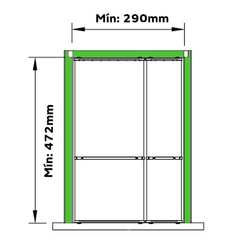 Divisor de Talheres para Gavetas 500mm X 290mm Inox Fgv/tn