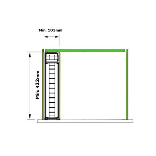 Divisor de Talheres para Gavetas 450mm X 103mm Inox Fgv/tn