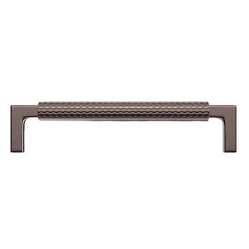 Puxador Zigrinato Il1780 160mm Grafite Escovado Italy Line