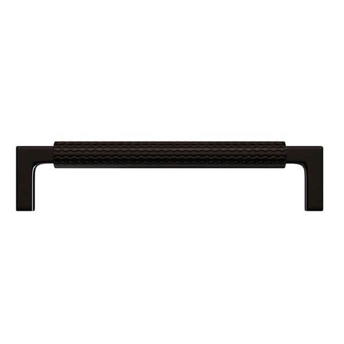 Puxador Zigrinato Il1780 224mm Preto Italy Line
