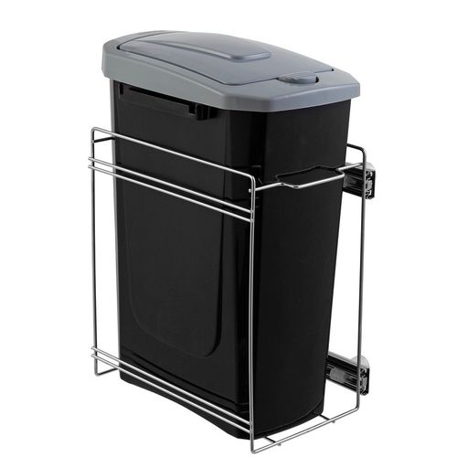 LIXEIRA SIMPLES 15 LITROS DESLIZANTE 4370 INOX MASUTTI