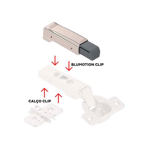 Adaptador Blumotion para Dobradiça Clip Reta Blum