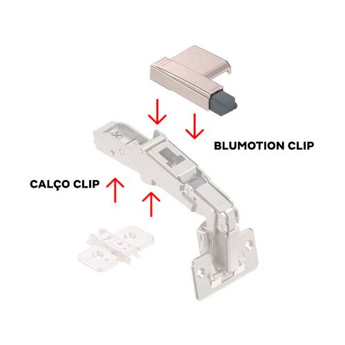 Adaptador Blumotion para Dobradiça 170º Graus Clip Blum